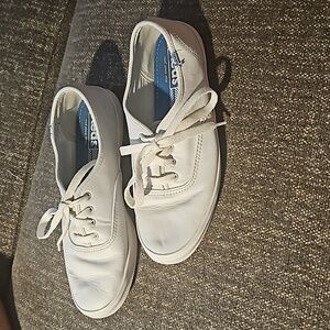 Keds white leather lace up shoes size 7